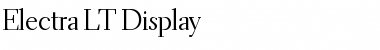Download Electra LT Display Regular Font Title Preview