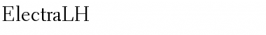 Download ElectraLH Roman Font Title Preview