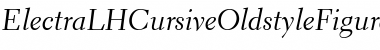 Download ElectraLHCursiveOldstyleFigures RomanItalic Font Title Preview