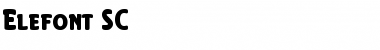 Download Elefont SC Regular Font Title Preview