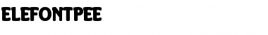 Download ElefontPEE Regular Font Title Preview