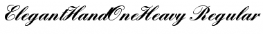 Download ElegantHandOneHeavy Regular Font Title Preview