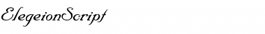 Download ElegeionScript Regular Font Title Preview