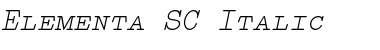 Download Elementa SC ItalicMedium Font Title Preview