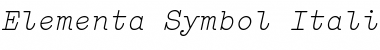 Download Elementa Symbol ItalicMedium Font Title Preview