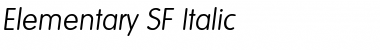 Download Elementary SF Italic Font Title Preview