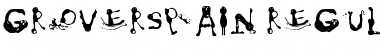 Download Grovers Pain Regular Font Title Preview