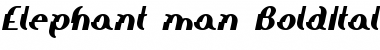 Download Elephant man BoldItalic Font Title Preview