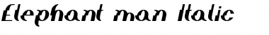 Download Elephant man Italic Font Title Preview