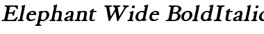 Download Elephant Wide BoldItalic Font Title Preview