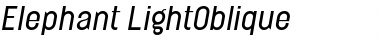 Download Elephant Light Italic Font Title Preview