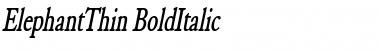 Download ElephantThin BoldItalic Font Title Preview