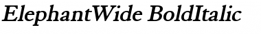 Download ElephantWide BoldItalic Font Title Preview