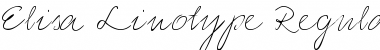 Download Elisa Linotype Regular Regular Font Title Preview