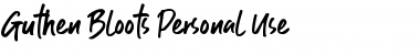 Download Guthen Bloots Personal Use Regular Font Title Preview