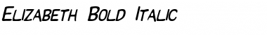 Download Elizabeth Bold Italic Font Title Preview