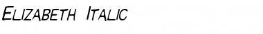 Download Elizabeth Italic Font Title Preview