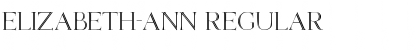 Download Elizabeth-Ann Regular Font Title Preview