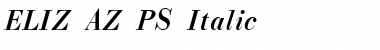 Download ELIZ_AZ_PS Italic Font Title Preview