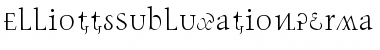 Download ElliottsSubluxationPerma Regular Font Title Preview