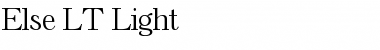 Download Else LT Light Regular Font Title Preview