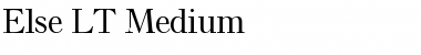 Download Else LT Medium Regular Font Title Preview