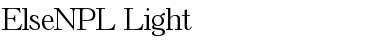 Download ElseNPL-Light Light Font Title Preview