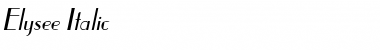 Download Elysee Italic Font Title Preview