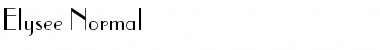 Download Elysee Normal Font Title Preview