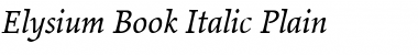 Download Elysium Book Italic Font Title Preview