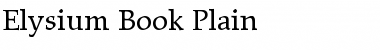Download Elysium Book Regular Font Title Preview
