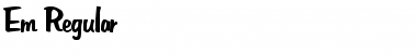 Download Em Regular Font Title Preview