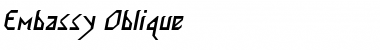 Download Embassy Oblique Font Title Preview