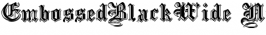 Download EmbossedBlackWide Normal Font Title Preview