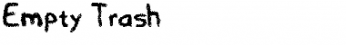 Download Empty Trash Regular Font Title Preview