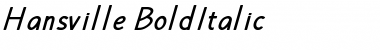 Download Hansville Bold Italic Font