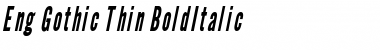 Download Eng Gothic Thin BoldItalic Font Title Preview