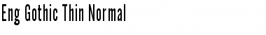 Download Eng Gothic Thin Normal Font Title Preview
