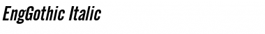 Download EngGothic Italic Font Title Preview