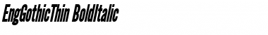 Download EngGothicThin BoldItalic Font Title Preview