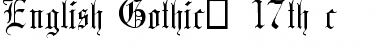 Download English Gothic, 17th c. Regular Font Title Preview