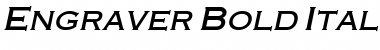 Download Engraver Bold Italic Font Title Preview