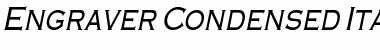 Download Engraver-Condensed Italic Font Title Preview