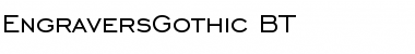 Download EngraversGothic BT Regular Font Title Preview