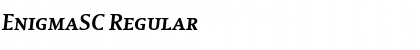 Download EnigmaSC Regular Font Title Preview