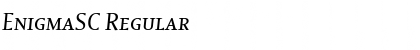 Download EnigmaSC Regular Font Title Preview