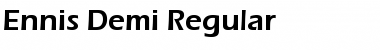 Download Ennis-Demi Regular Font Title Preview