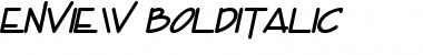 Download Enview BoldItalic Font Title Preview