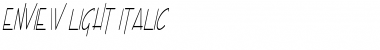 Download Enview Light Italic Font Title Preview
