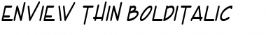 Download Enview Thin BoldItalic Font Title Preview